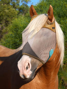 Máscara anti-moscas para caballos, con protección UV
