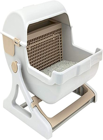 Caja de arena semiautomática de limpieza rápida para gatos