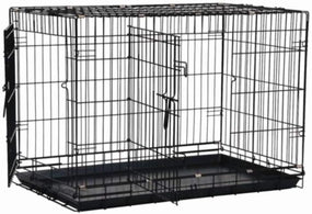 Jaula grande con doble abertura para perros, 42"l. x 28"an. x 30"al, pulgadas