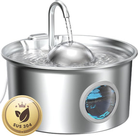Cat Water Fountain Stainless Steel: Pet Water Fountains for Cats Indoor