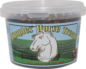 with Pill Dimples - 1Lb Tub of Usa-Made Horse Cookies with Beet Pulp - Tasty, Healthy, & Organic Treats - Equine Pill Dimples for Meds