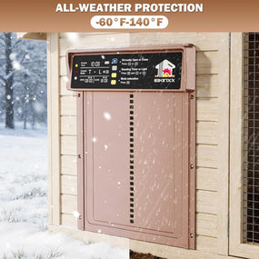 Automatic Chicken Coop Door Solar Powered,Golden Brown Chicken Door