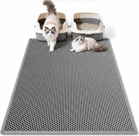 Pieviev Cat Litter Mat, Double-Layer Waterproof Litter Trap, 36