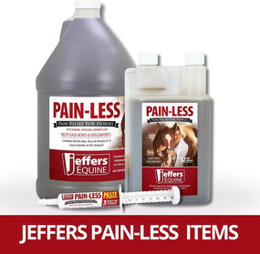 Jeffers Equine Pain Less Liquid Horse Supplement – Joint Muscle Comfort & Mobility Support with Devil’S Claw, Yucca, Vitamin B12, W/Prebiotic for Digestive Nutritional Support for Horses - 128 Oz
