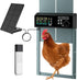 Solar Automatic Chicken Coop Door Programmable Remote 6 Modes Light Blue