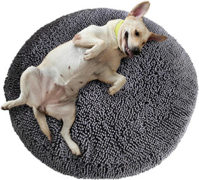 Cama para perros, tamaño M (35 X 35 pulgadas), color gris