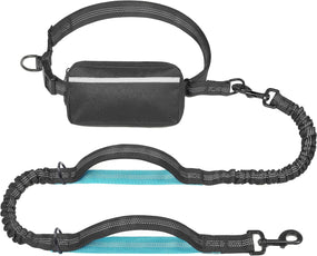 Correa con bolso para perro, tamaño M/ L, negro 