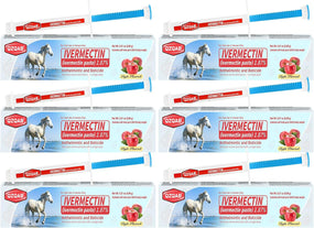 Ivermectina en pasta sabor manzana para caballo — 6 tubos