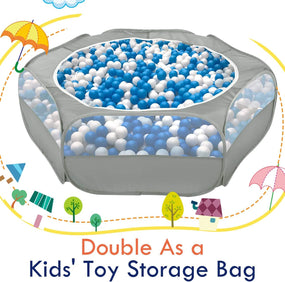 Pawaboo Small Animal Playpen with Zippered Cover,Light Gray