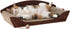 ZOMISIA 26'' Cardboard Cat Scratcher Bed for Indoor Cats, 1PC, Brown