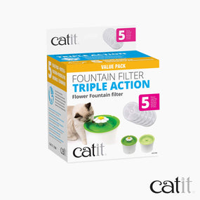 Catit — filtros de repuesto de triple acción para fuente de gato, 5 piezas