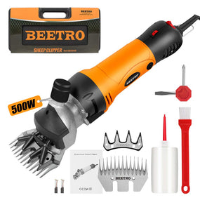 BEETRO — Esquiladora eléctrica profesional 500 W, 6 velocidades con cuchillas extra