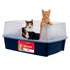 IRIS USA — arenero XXL de entrada lateral para gato grande, 76 x 51 x 36 cm, azul marino