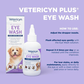 Vetericyn Plus — solución para limpieza de ojos de perro y gato, 89 ml