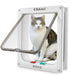 CEESC — puerta extra grande para gato y perro de hasta 11 kg, 4 modos, blanca