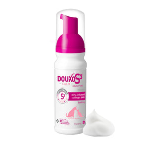Douxo S3 Calm — mousse calmante para piel sensible de perro y gato, sin enjuague