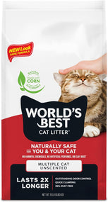 World's Best Cat Litter. Arena para gatos, sin perfume, 15 libras
