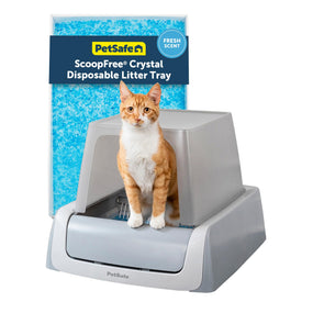 PetSafe ScoopFree Crystal Pro Legacy — arenero automático cerrado con entrada frontal