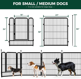 Corral de 32 pulgadas de altura para perros 