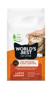 Worlds Best Cat Litter — arena de maíz de grano grueso y bajo rastro, sin aroma, 6.8 kg