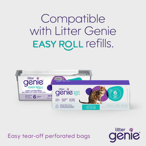 Litter Genie Platinum — bote sellador de acero inoxidable con 12 bolsas