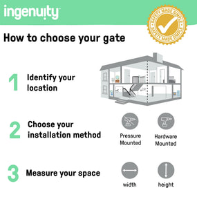 Ingenuity — Puerta extra alta, ancho 72 a 122 cm y 91 cm de alto, bronce