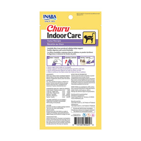 INABA Churu Indoor Care — puré para gato de interior con fibra, atún, 24 tubos