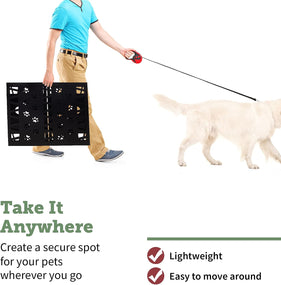 Puerta plegable para mascotas, 18,75 pulgadas de alto