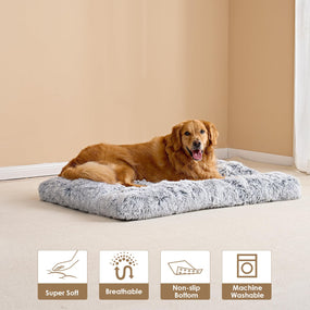 EHEYCIGA — colchoneta afelpada para jaula de perro, talla extra grande, gris
