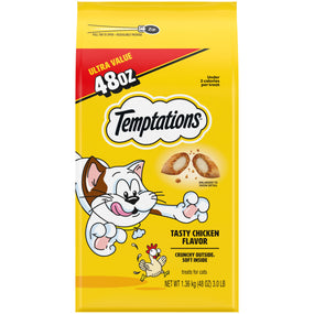 Temptations Classic — premios crujientes y suaves para gato, pollo, 1.36 kg