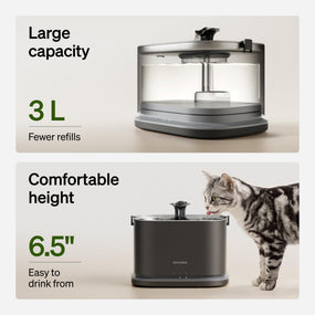 PETLIBRO Dockstream 2 — fuente de agua con wifi y charola de acero para gato, 3 L