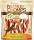 Nutri Chomps — trenzas masticables de 15 cm para perro, sin piel prensada, 10 piezas