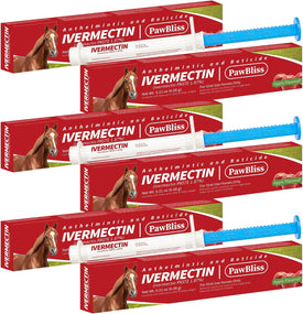 Ivermectina en pasta 1.87% sabor manzana — 6 jeringas de 6.08 g