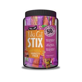 Tiki Cat Stix — mousse lamible para gato en tubo, variedad, 50 piezas, 709 g