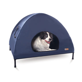 K&H — Cama elevada para perro, 107 x 76 cm, azul