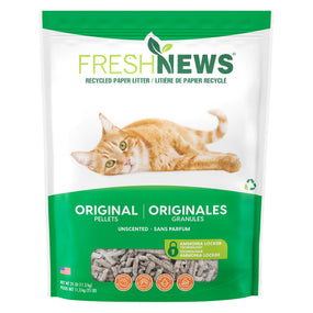 Fresh News — arena de papel reciclado en pellet para gato, no aglutinante, 11.3 kg