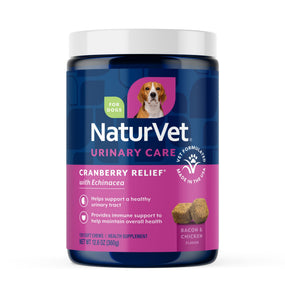 NaturVet Urinary Care — masticables de arándano y equinácea para perro, 120 piezas