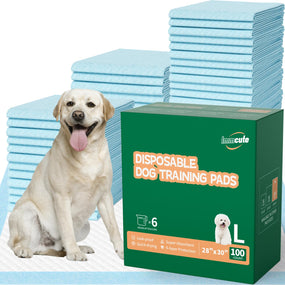IMMCUTE — tapetes entrenadores para perro y gato, 71 x 76 cm, 6 capas, 100 piezas