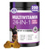 Multivitamínico masticable 24 en 1 para perro, sabor pollo, 200 piezas