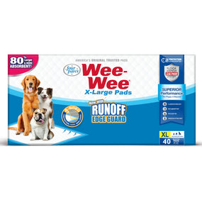 Four Paws Wee-Wee — tapetes entrenadores XL con borde de contención, 71 x 86 cm, 40 piezas