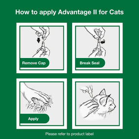 Advantage II — pipetas tópicas antipulgas para gato chico, 4 aplicaciones