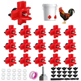RRQKMBO — Niples horizontales para bebedero de gallina, 15 piezas