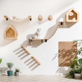FUKUMARU — Hamaca de pared para gato, 86 x 33 cm