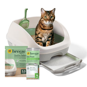 Purina Tidy Cats Breeze — arenero completo con pellets y tapetes