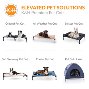 K&H — Cama elevada para perro, 107 x 76 cm, azul
