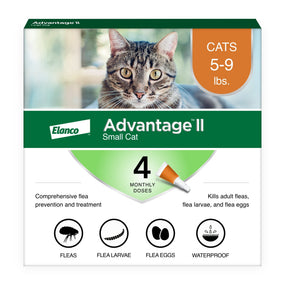 Advantage II — pipetas tópicas antipulgas para gato chico, 4 aplicaciones