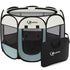 Siedihit — Corral plegable tipo carpa para perro, con techo de cierre y funda, gris