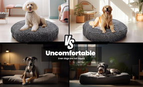 Muddy Mat Cloud K-9 — Cama redonda de chenilla para perro y gato, 89 x 89 cm, gris