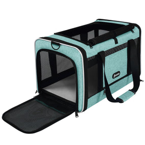 GAPZER — transportadora de tela ventilada para gato de 7 a 11 kg, 46 x 28 x 28 cm, turquesa