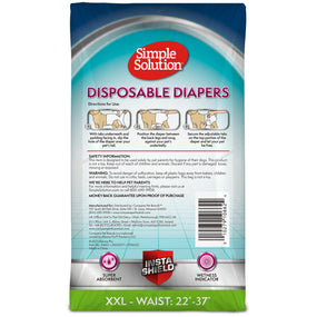 Simple Solution — pañales desechables para perra, talla XXL, 30 piezas